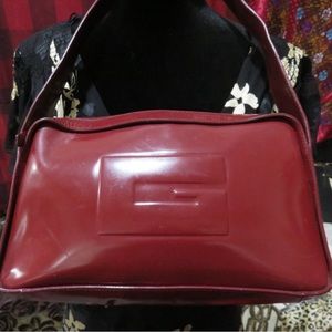 Vintage GUCCI Tom Ford Era Red Italian Patent Leather Handbag